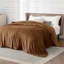 Bedsure GentleSoft Fleece Bed Blankets Full Size Brown - Soft Lightweight Plush Fuzzy Cozy Luxury Blanket Microfiber, 84x90 inches