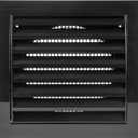 Vent Systems 4 Inch Black Plastic Exterior Vent Hood Cap  Heavy-Duty Louvered Cover with Backdraft Damper and Mesh Screen  HVAC Exhaust Grille for Bathroom Dryer Garage Outdoor Walls