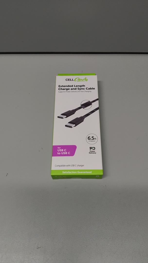 CELLCandy 6.5ft USB-A to USB-C Braided Charge & Sync Cable - Black/Silver