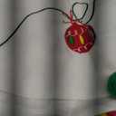 XAMSHOR 32 Inches Christmas Tree Skirt, Embroidered Burlap Xmas Tree Skirt with Colorful Pom Poms, Indoor Outdoor Holiday Decorations, White