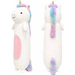 Tianmihou 22 Long Unicorn Plush Body Pillow, Cute Colorful Unicorn Stuffed Animals, Unicor Squishy Soft Plushies Toy, Gifts for Kids Girls and Boys, Birthdays