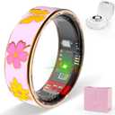 Smart Ring Men & Women Ring Sleep Tracker Pedometer Long Battery Life No Subscription Fee, IP68 Waterproof(Pink, 8)