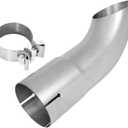 3 Inch Inlet Turn Down Exhaust Tip, Universal Stainless Steel Exhaust Tips with Clamp,10.5 Inch Overall Length (3")