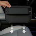 AC4 Universal Car Seat Gap Filler Organizer | Premium PU Leather Storage for Car, SUV & Trucks | Car Pocket Organizer for front seat, Cable Slots, Wallet, Sunglasses & Essentials.