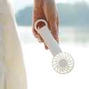 2 x Handheld Fan 1200mAh, 6.8H Max Cooling 3-Speed Portable Mini Fan, Type-C Rechargeable Personal Pocket for Travel Office Outdoor (White)