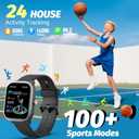 Kids Wach for Girls Boys 6-15 Year Old - Smart Watch for Kids 1.8" Fitness Tracker ,No Phone needed,Pedometer Sleep Monitor Heart Rate Waterproof,Puzzle Game for Girls Boys Teens Birthday Gift (Black)