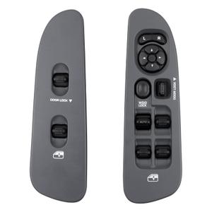 56049805AB Master Power Window Switch and Bezel(Driver & Passenger Side) Compatible with 2002-2009 Dodge Ram1500 2500 3500,2001-2004 Dodge Dakota,2001-2003 DodgeDurango,2005-2009 Sprinter 2500(Grey)