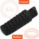 FOVPLUE Rear Passenger Footrests Foot Pegs for Kawasaki Ninja 650/Z650 2017-2025,Black