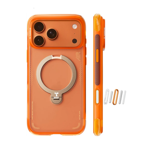 TORRAS Ostand Q3 Air for iPhone 17 Pro Case 6.3'' with Stronger Magnetic Stand, Fit for Magsafe, Airbags Miltary Protection, Camera Control for iPhone 17 Pro Case, Shockproof & Stylish, Horizon Orange