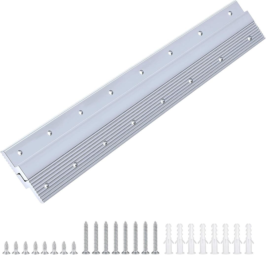 18" French Cleat Picture Hanger, Aluminum Mirror Hanging Kit with Hardware, Ideal for Artwork, Whiteboard, Cabinet, Holds 110 lbs. per Pair, 1 Pairs