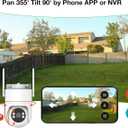 6MP TUYA Security Camera Outdoor, 2.4G/5G WiFi Cameras for Home Security 24/7 Recording, Pan-Tilt 360 View, Color Night Vision,Two-Way Audio, Auto Tracking & Light Alarm, Plug-in cam, Cloud/SD/IP66