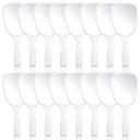 Hicarer 9 Pcs Hand Handheld Mirror with Handle Bulk Plastic Compact Travel Makeup Cosmetic Portable Hand Mirror for Camping, Home, Women School Gift, 3.15 Inch Wide, 7.09 Inch Long (White)