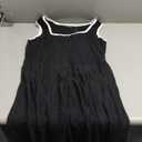 MASCOMODA Women 2025 Casual Summer Mini Dresses Sleeveless Sweater Dress Square Neck A Line Swing Knit Tank Short Dress (Black, Large)