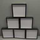 Tuanse 6 Pieces Shadow Box Picture Frame Square Shadow Boxes Display Cases for Sports Memorabilia Wedding Memories Crafts Pins Awards Medals Tickets and Photos(Black,8 x 8 Inch)