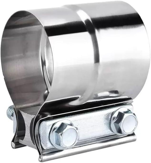 AotoKoop 2in Exhaust Clamps, Lap Joint Band Clamp Stainless Steel for Pipes Mufflers Catalytic Converters (1 pcs)