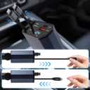 XSEYESX Retractable Car Charger, 120W 4-in-1 PD33W and QC3.0 Ultra Fast Charging car Phone Charger, with 2.6ft Fast Charging Cable, Suitable for iPhone 1716, 15, 14, 13, 12 Pro Max