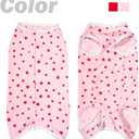 Dogs Recovery Suit Post Surgery Shirt for Puppy, Wound Protective Clothes for Little Animals(Pink Stars-XXS)