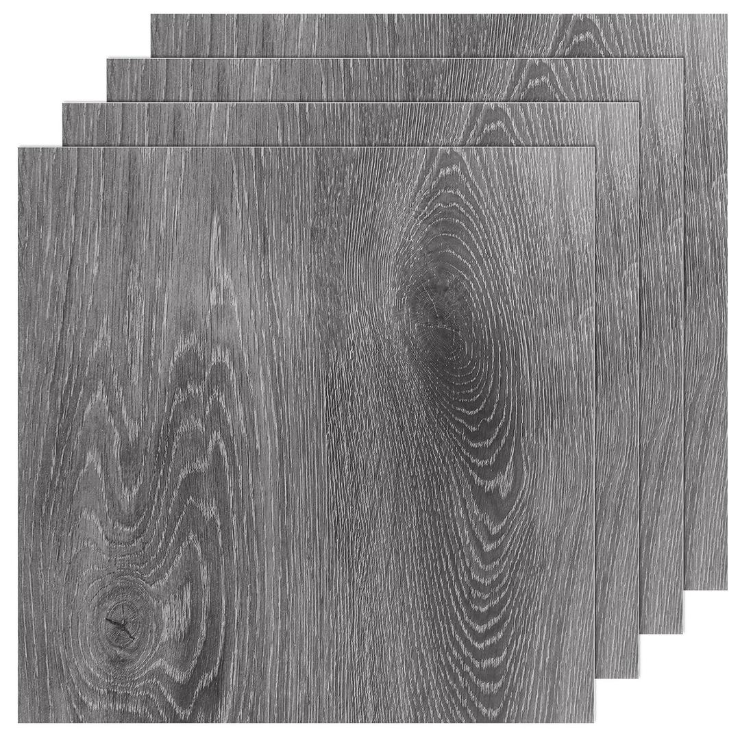 AKOLAFE 40 Sheet Vinyl Flooring 12 x 12 Peel and Stick Floor Tile Waterproof Clearance Vinyl Floor Tiles Wood Grey Self Adhesive Floor Tiles Sticky Laminate Flooring for Bathroom Kitchen Basement RV
