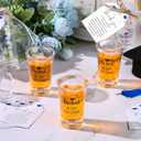 Roshtia 25 Set Graduation Party Favors for Guests 2026, Acrylic Shot Glasses with Thank You Cards and Organza Bags, High School & College Grad Celebration Party Souvenirs(Blue)