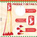 4 Pack 24 Inch Sunday Windsocks Pentecost Decorations Come Holy Spirit Christian Religious Holiday Party Decorations Heavy Duty Ripstop Red Windsocks for Church Garden Lawn Outdoor Indoor Decor