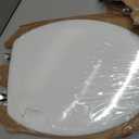 MAYFAIR 1844BNA 000 Toilet Seat with Brushed Nickel Hinges will Never Come Loose, ELONGATE, White - Brushed Nickel