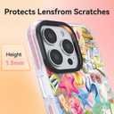 ChiCsFleur for iPhone 13 Pro Case, TPU Phone case with Camera Protection for Women Girls Teens - Colorful Tropical Coastal Collage Design Palm Colorful Hibiscus Disco Dog Starfish Lemon Y2K Aesthetic