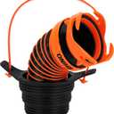 Camco Flexible 3-in-1 RV Sewer Hose Adapter & Drain Seal - Easily Connect Your Camper Sewer Hose to 3, 3 1/2, or 4 inch Inlets Even with Damaged Threads - Features RhinoExtreme Hose and Handle (39319)