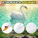 Silipull Floating Swan Decoys 7.68 Inch Pool Accessories Realistic Resin Swan for Pond Decorative Pool, Garden Accessory Outdoor Decorations