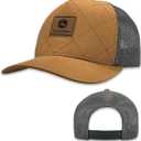 John Deere Mens Quilted Foam-Backed Light Weight Cotton Canvas Mesh Back Trucker Hat