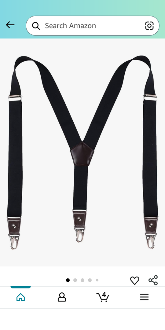 Pack Of 2 JRHEJTFZ Suspenders for Men with Snap Hooks Heavy Duty Adjustable 1.4 inches Wide