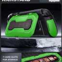 Mumba Dockable for Nintendo Switch 2 Case with Flip Stand, [Titan] Ergonomic Switch 2 Grip Protective Cover Holds 5 Game Cards & 2 TF Cards TPU Accessories and Quick-Release Joy-Con Design (Green)