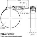 4" Heavy Duty T Bolt Hose Clamp Stainless Steel - Spring Loaded 108mm - 116mm for 4" I.D. Hose with 3mm - 6mm Wall Thickness, Auto-adjusting maintain Constant Tension (108mm - 116mm, 2 Pack)