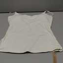 Womens Padded Cami Tank Tops Double Lined Spaghetti Strap Built in Bra Shirts Slim Fitted Basic Summer Cloth 2025 (Large, Cream White)