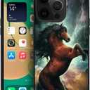 Compatible with iPhone 15 Plus Case,Pattern Design Hard PC Back Cover Non-Slip Soft TPU Protective Case for iPhone 15 Plus for Women 6.7inch-Extraordinary Spirit Horse