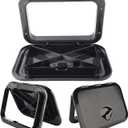 YaeMarine Marine Access Hatch Boat Deck Hatch Lid Access Hatch & Lid 10-5/8" x 14-3/4" RV (270mm x 375mm) Black