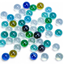 POPLAY 50 PCS Beautiful Player Marbles Bulk for Marble Games,Multiple Colors(1 Whistle for Free)