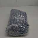 Yimobra Bathroom Rug Set 2 Piece, Soft Absorbent Microfiber Bath Mat Set, Non Slip Machine Washable Dry, Plush Shaggy Shower Rugs for Bathroom Floor, 32"x20"+24"x17", Denim Blue and White