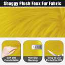 Yellow 8x60Inch Faux Fur Shaggy Plush Faux Fur, Fabric Precut Strips Fluffy Fuzzy Faux Fur, Craft Beard Hair, Beard Miniature Dolls Rugs Mats Gift, Winter Halloween Christmas Costume Party Decor
