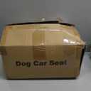 PETICON Waterproof Dog Car Seat for Small Medium Dogs, 6in Memory Foam Pet Booster Seat for Dogs up to 26 lbs with Pockets, Detachable Washable Pet Carseat with Y-Shape Safety Belt