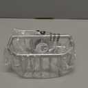 TAILI Sponge Holder for Kitchen Sink with Strong Suction Cup Removable, Rustproof Aluminum Sink Caddy for Sponge, Brush, Scrubber, Scraper -Silver