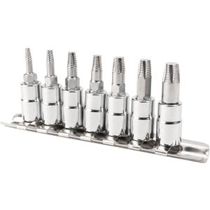 Performance Tool W36790 7pc 1/4-Inch Drive X-Trax Set for Stripped Screw Extractor Kit for Broken Bolt Extractor All-Purpose HSS Bolt Extractor Screw Remover Set