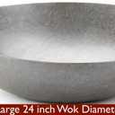24 Inch Steel Wok-Cantonese Style-Ideal for Stir Fry, Asian Cooking-Heavy Duty