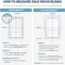 LEVOLOR Basics Cordless Light Filtering Faux Wood Blinds, 2" Blinds for Indoor Windows, Timeless Look, Fits up to 32" Width and 64" Length, Window Shade