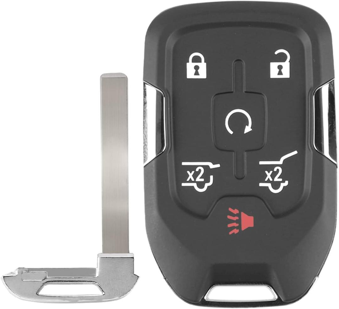 Self-Programmable Replacement for Proximity Smart Key Fob for 2015 2016 2017 2018 2019 2020 Chevy Suburban Tahoe GMC Yukon (FCC:HYQ1AA) 1 pcs