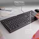 Cherry Stream Keyboard, Wired Keyboard for PC/Laptop, Whisper Quiet Silent Keys, Unique Typing Feel, Slim Design, SX Scissor Switches, USB-A, QWERTY, Black