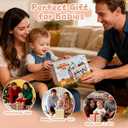 Fajiabao Wooden Montessori Toys for 1 Year Old Boy 4 in 1 Toddler Learning Toys with Number Maze, Pounding Bench, Xylophone, Fishing Game Baby Sensory Toys Birthday Gifts for 1+ Year Old Boys & Girls