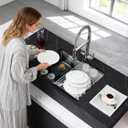 25"x18" Undermount Single Bowl Kitchen Sink T-304 Stainless Steel, D25" x W18" x H9"