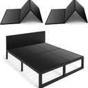 CroBlissful 10mm Bunkie Board Bunkie Full Size 54 x 75'' Board Moisture Resistant Sleeper Sofa Support Under Mattress for Metal Frame Low Profile Bed Support, Platform Bed and Couch(Black)