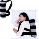 Side Sleep Trainer for Positional Sleep Apnea - Anti Snoring Device to Prevent Back Sleeping, Sleep Positioner for Snore Relief & Better Breathing | Lightweight, Comfortable & Effective, Long Foam