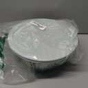 Pyrex Sculpted Tinted 6-Piece Glass Mixing Bowl Set with Airtight Plastic Lids, 1.3qt Amber/2.3qt Green/4.5qt Blue